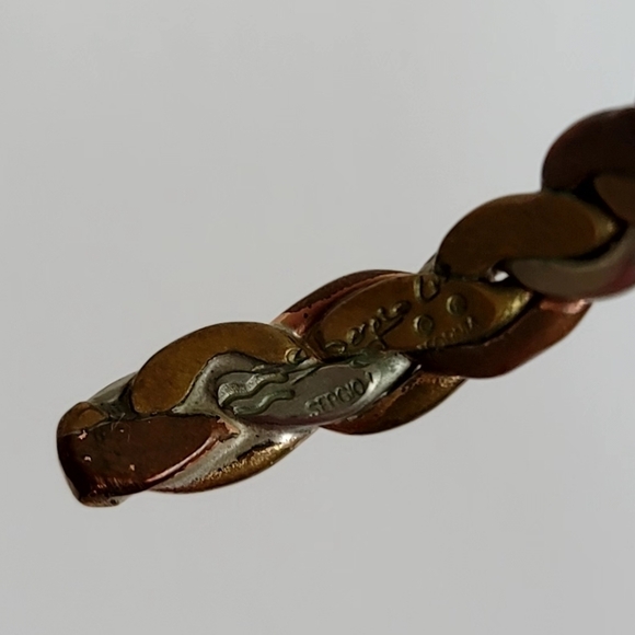 Sergio Lub Handmade Copper Silver Mixed Metals Bracelet Braided - Picture 9 of 10
